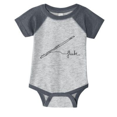 Transverse Flute Music Design One Line Flute Infant Baby Jersey Bodysuit