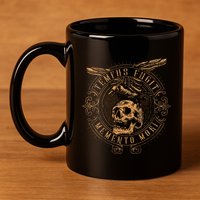 Tempus Fugit Memento Mori Latin Phrase 11oz C Handle Ceramic Mug