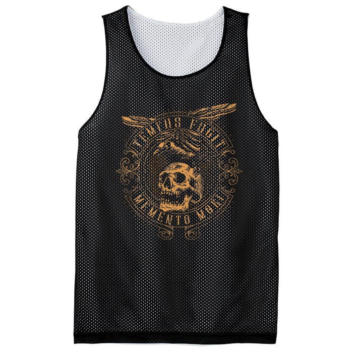 Tempus Fugit Memento Mori Latin Phrase Mesh Reversible Basketball Jersey Tank