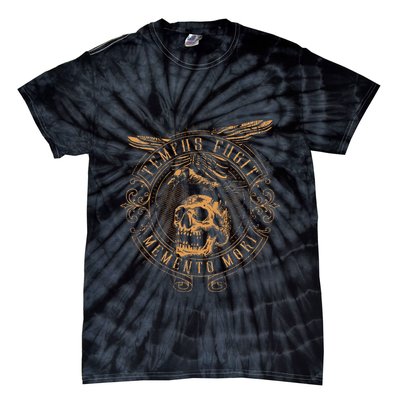 Tempus Fugit Memento Mori Latin Phrase Tie-Dye T-Shirt