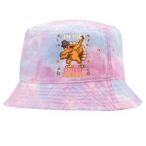 Thanksgiving Family Matching I'm The Cutest Turkey Funny Tie-Dyed Bucket Hat