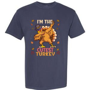 Thanksgiving Family Matching I'm The Cutest Turkey Funny Garment-Dyed Heavyweight T-Shirt