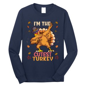 Thanksgiving Family Matching I'm The Cutest Turkey Funny Long Sleeve Shirt