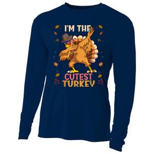 Thanksgiving Family Matching I'm The Cutest Turkey Funny Cooling Performance Long Sleeve Crew