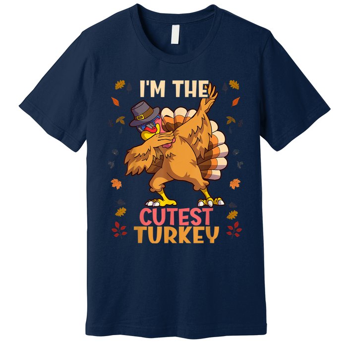 Thanksgiving Family Matching I'm The Cutest Turkey Funny Premium T-Shirt