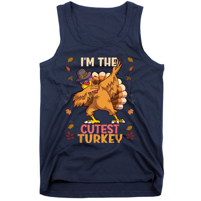 Thanksgiving Family Matching I'm The Cutest Turkey Funny Tank Top