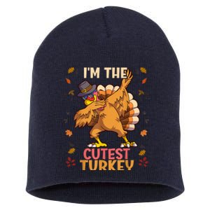 Thanksgiving Family Matching I'm The Cutest Turkey Funny Short Acrylic Beanie