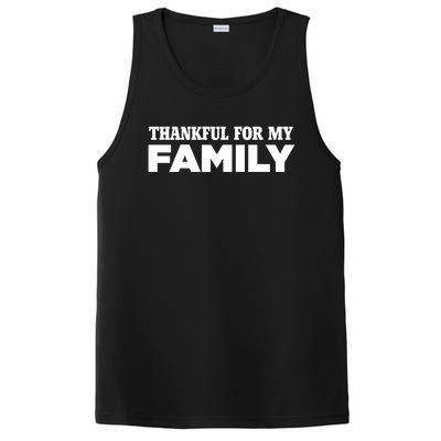 Thankful For My Family Turkey Day Holiday Cool Gift PosiCharge Competitor Tank