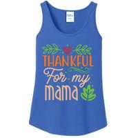 Thanksgiving Family Motif Thankful For My Mama Meaningful Gift Ladies Essential Tank