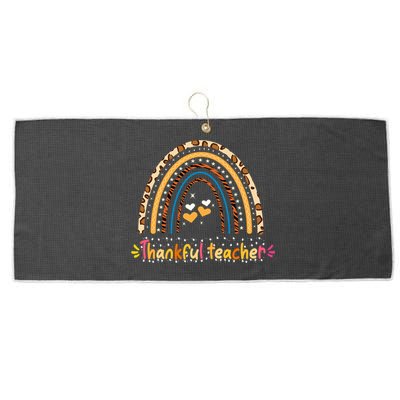 Thankful For My Beautiful Teacher Love Vibes Gift Large Microfiber Waffle Golf Towel