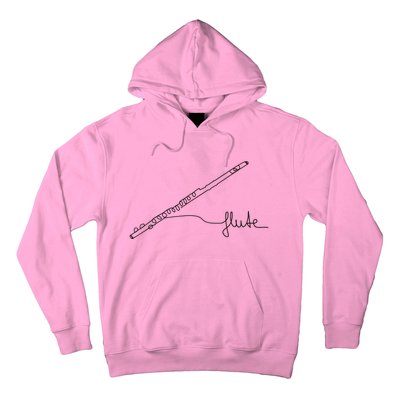 Transverse Flute Music Design One Line Flute Hoodie