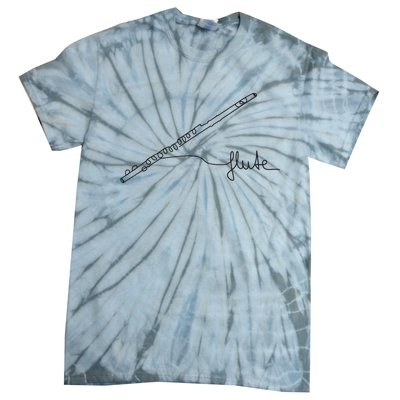 Transverse Flute Music Design One Line Flute Tie-Dye T-Shirt