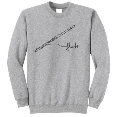 Transverse Flute Music Design One Line Flute Sweatshirt