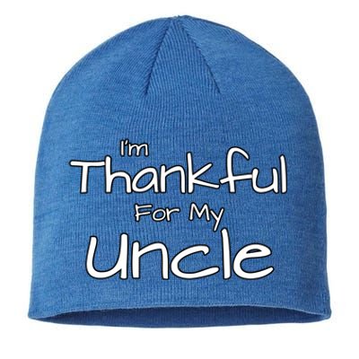 Thankful For My Uncle Matching Family And Friends Funny Gift Sustainable Beanie