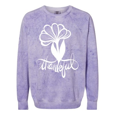 Thankful For My Life Love And Family Gift Colorblast Crewneck Sweatshirt