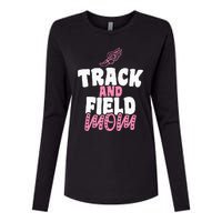 Track & Field Mom Sports Running Proud Mother's Day Womens Cotton Relaxed Long Sleeve T-Shirt