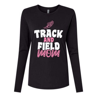 Track & Field Mom Sports Running Proud Mother's Day Womens Cotton Relaxed Long Sleeve T-Shirt