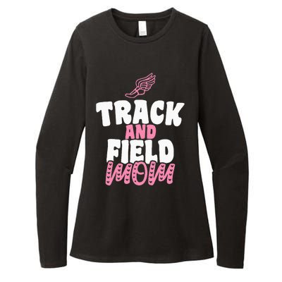 Track & Field Mom Sports Running Proud Mother's Day Womens CVC Long Sleeve Shirt