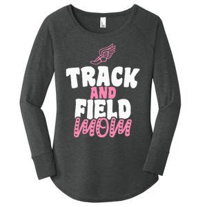 Track & Field Mom Sports Running Proud Mother's Day Women's Perfect Tri Tunic Long Sleeve Shirt