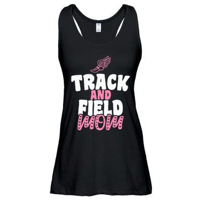 Track & Field Mom Sports Running Proud Mother's Day Ladies Essential Flowy Tank