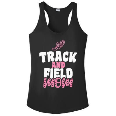 Track & Field Mom Sports Running Proud Mother's Day Ladies PosiCharge Competitor Racerback Tank