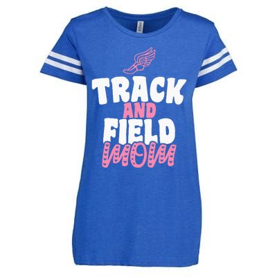 Track & Field Mom Sports Running Proud Mother's Day Enza Ladies Jersey Football T-Shirt