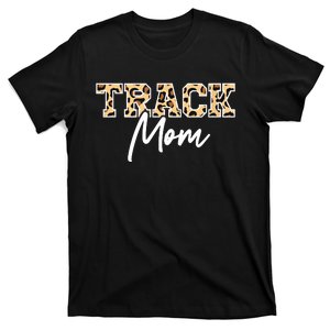 Track Field Mom Leopard Print T-Shirt