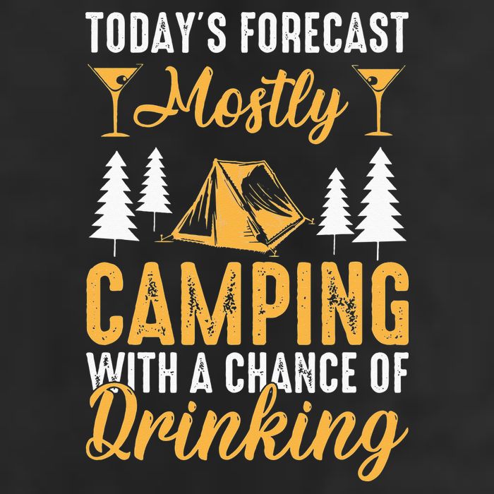 Today's forecast mostly camping with a chance of drinking Cool Comfort Performance Bucket Hat