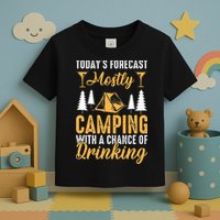 Today's forecast mostly camping with a chance of drinking Toddler T-Shirt