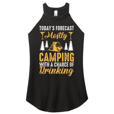 Today's forecast mostly camping with a chance of drinking Women's Perfect Tri Rocker Tank