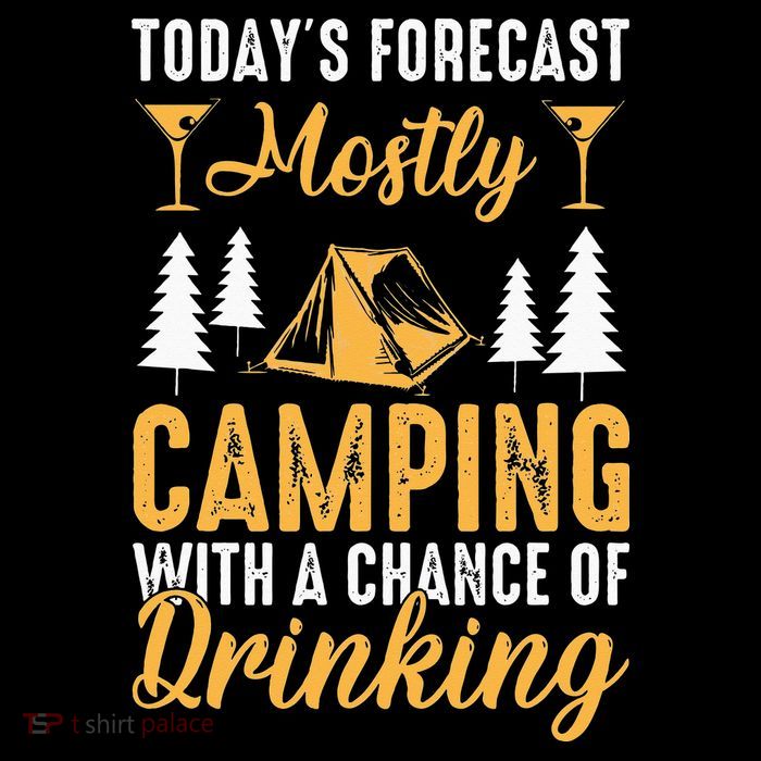 Today's forecast mostly camping with a chance of drinking Short Acrylic Beanie