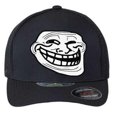 Troll Face Meme Funny Dank Meme Troll Face Flexfit Unipanel Trucker Cap