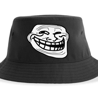 Troll Face Meme Funny Dank Meme Troll Face Sustainable Bucket Hat