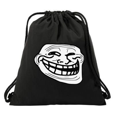 Troll Face Meme Funny Dank Meme Troll Face Drawstring Bag