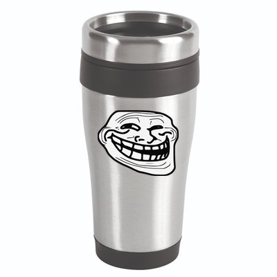 Troll Face Meme Funny Dank Meme Troll Face 16oz Travel Tumbler