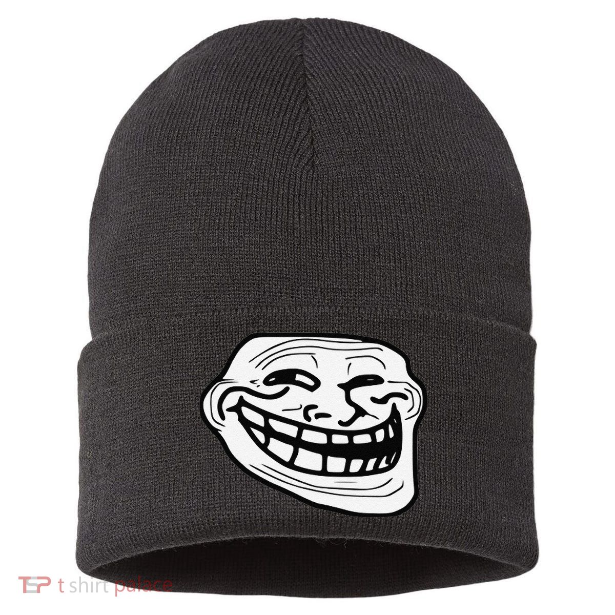 Troll Face Meme Funny Dank Meme Troll Face Sustainable Knit Beanie