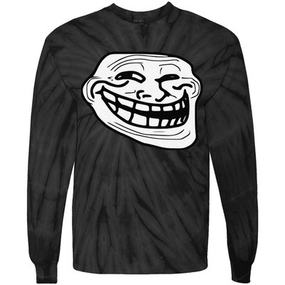Troll Face Meme Funny Dank Meme Troll Face Tie-Dye Long Sleeve Shirt