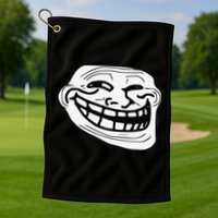 Troll Face Meme Funny Dank Meme Troll Face Golf Towel