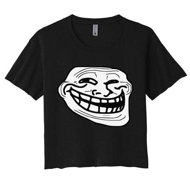 Troll Face Meme Funny Dank Meme Troll Face Crop Top