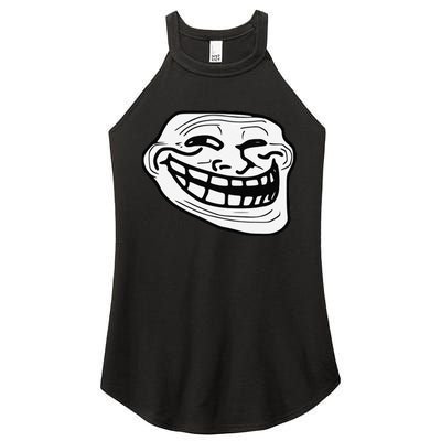 Troll Face Meme Funny Dank Meme Troll Face Women's Perfect Tri Rocker Tank