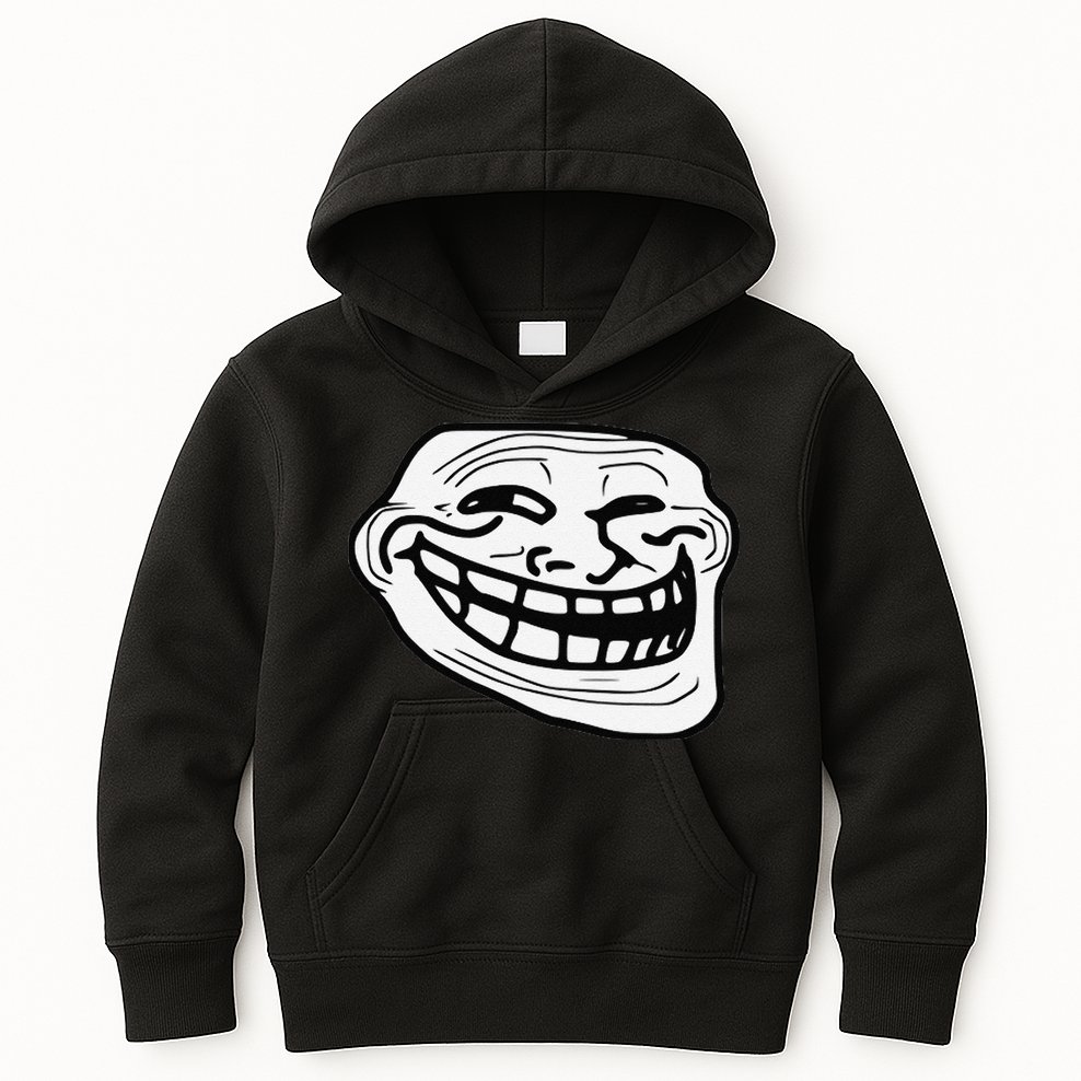 Troll Face Meme Funny Dank Meme Troll Face Kids Hoodie