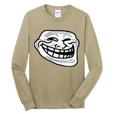 Troll Face Meme Funny Dank Meme Troll Face Tall Long Sleeve T-Shirt