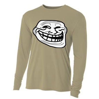 Troll Face Meme Funny Dank Meme Troll Face Cooling Performance Long Sleeve Crew