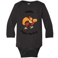 Turkey Family Mama Turkey Papa Turkey Baby Turkey Thanksgiving Family Matchi Baby Long Sleeve Bodysuit