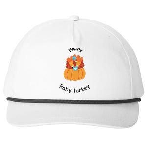 Turkey Family Mama Turkey Papa Turkey Baby Turkey Thanksgiving Family Matchi Snapback Five-Panel Rope Hat