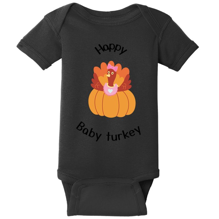 Turkey Family Mama Turkey Papa Turkey Baby Turkey Thanksgiving Family Matchi Baby Bodysuit