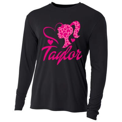 Taylor First Named Baby Birthday Cooling Performance Long Sleeve Crew