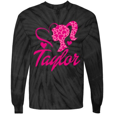 Taylor First Named Baby Birthday Tie-Dye Long Sleeve Shirt