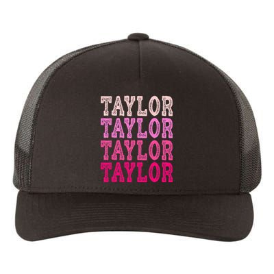 T.aylor First Named Boy Girl Baby Birthday Yupoong Adult 5-Panel Trucker Hat