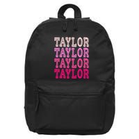 T.aylor First Named Boy Girl Baby Birthday 16 in Basic Backpack